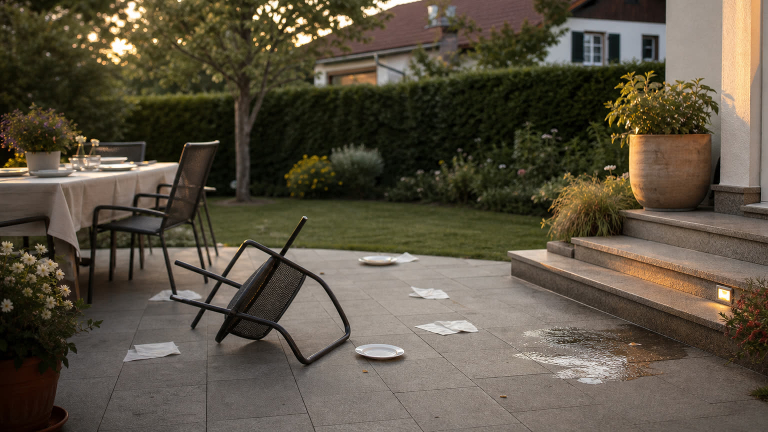 Gast stürzt auf der Terrasse: Welche Versicherung zahlt in Österreich?