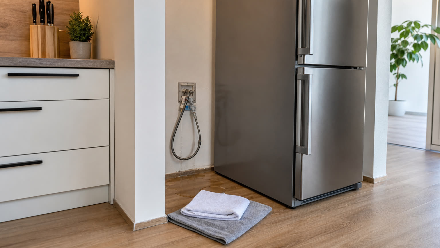 Kühlschrank mit Wasseranschluss undicht: Welche Versicherung zahlt in Österreich?