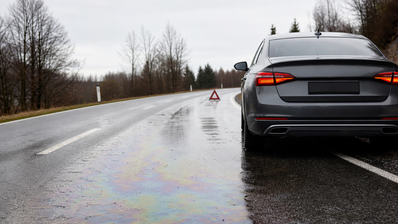 Ölspur auf der Straße: Welche Versicherung zahlt bei Autoschaden in Österreich?