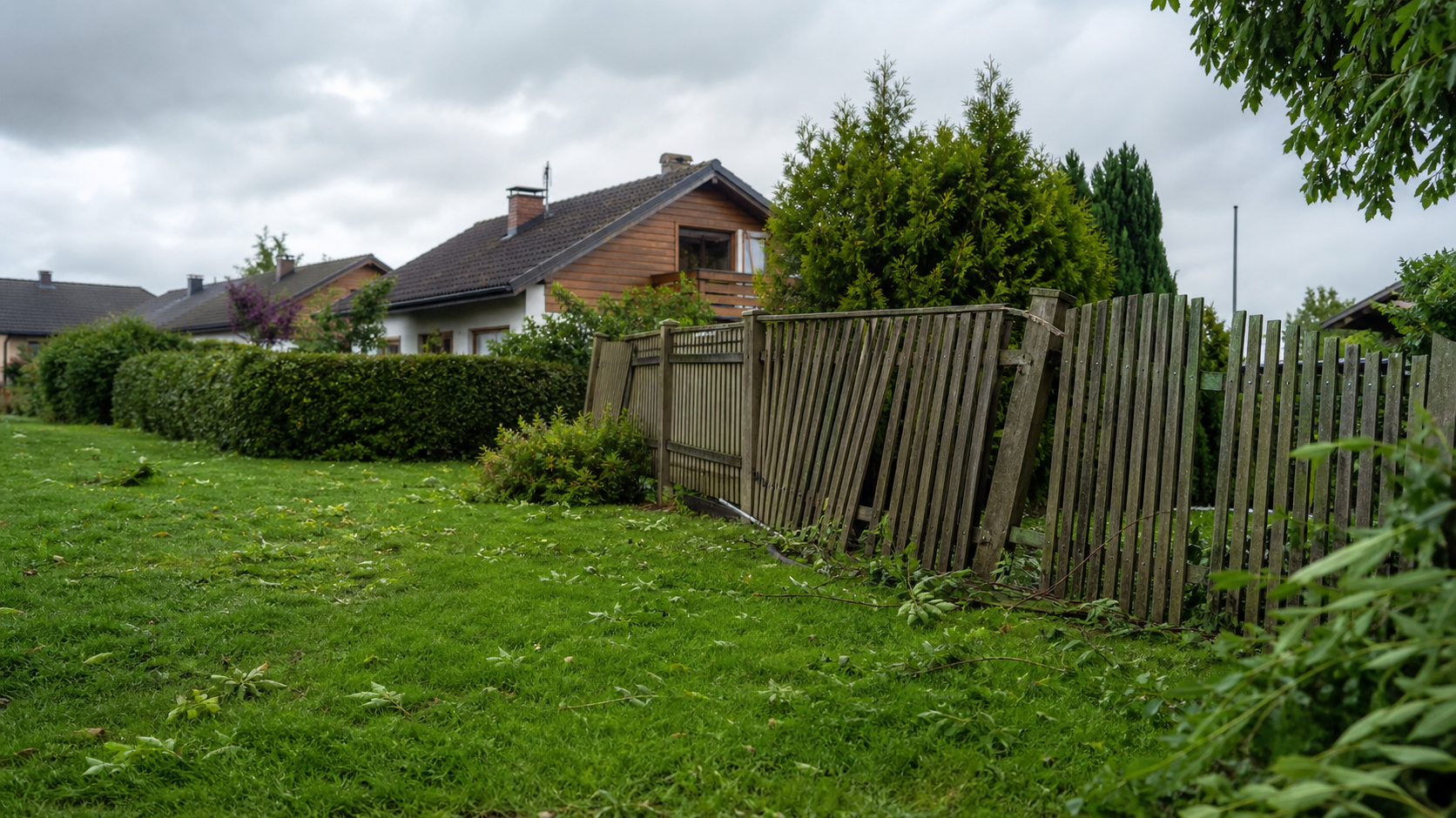 Gartenzaun durch Sturm beschädigt: Welche Versicherung zahlt in Österreich?