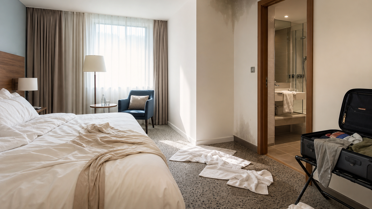 Gepäck im Hotelzimmer durch Wasserschaden beschädigt: Welche Versicherung zahlt in Österreich?