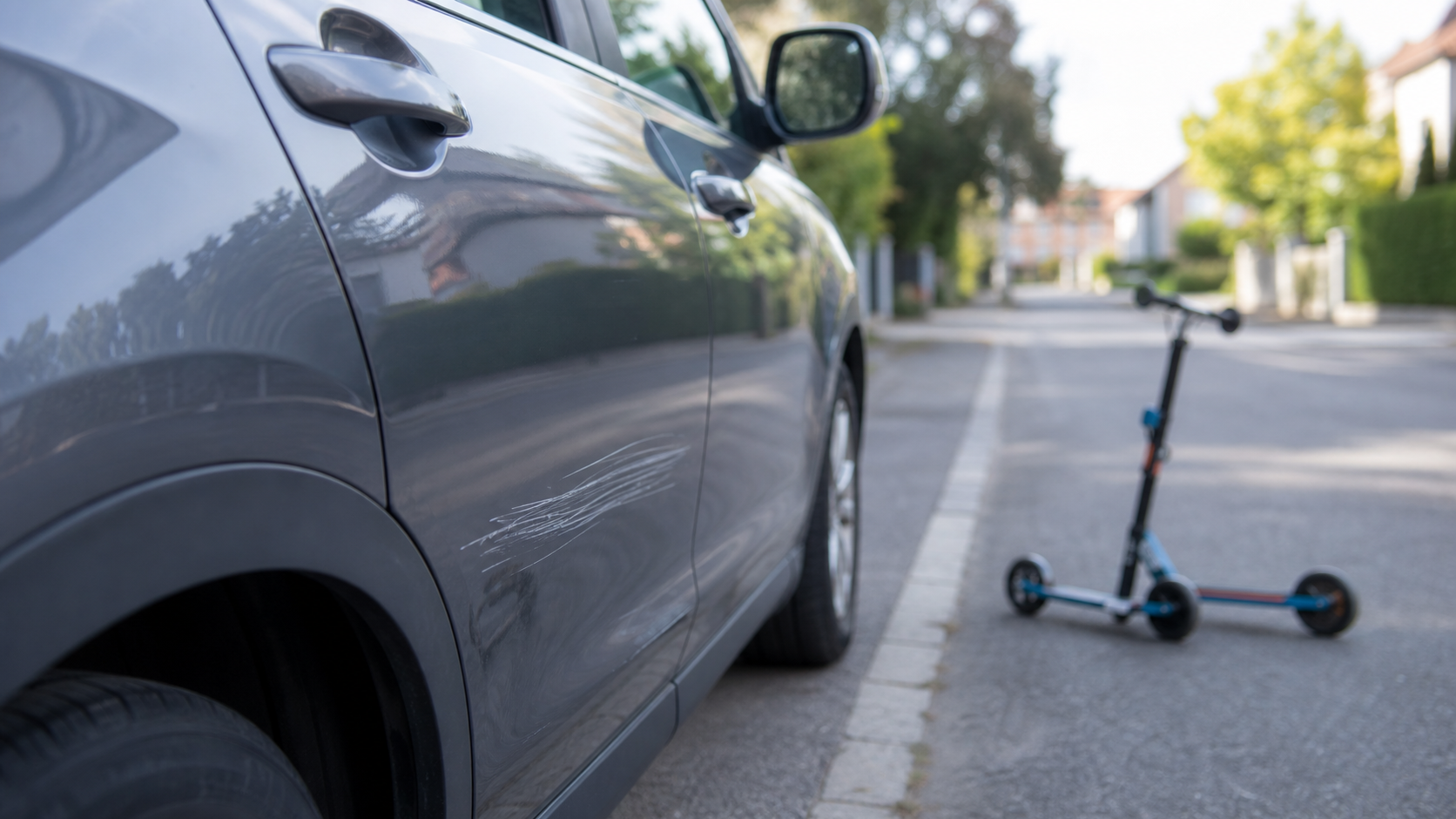 Kind zerkratzt Auto in Österreich: Welche Versicherung zahlt?