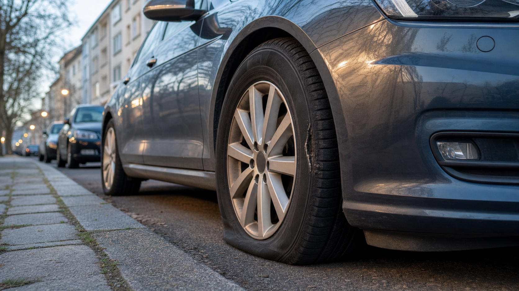 Reifen zerstochen am Auto in Österreich: Welche Versicherung zahlt?