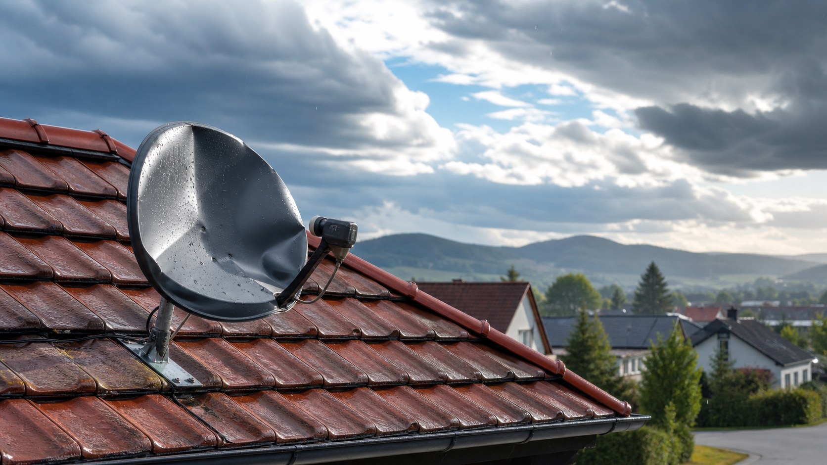 Satellitenschüssel durch Sturm beschädigt: Welche Versicherung zahlt in Österreich?
