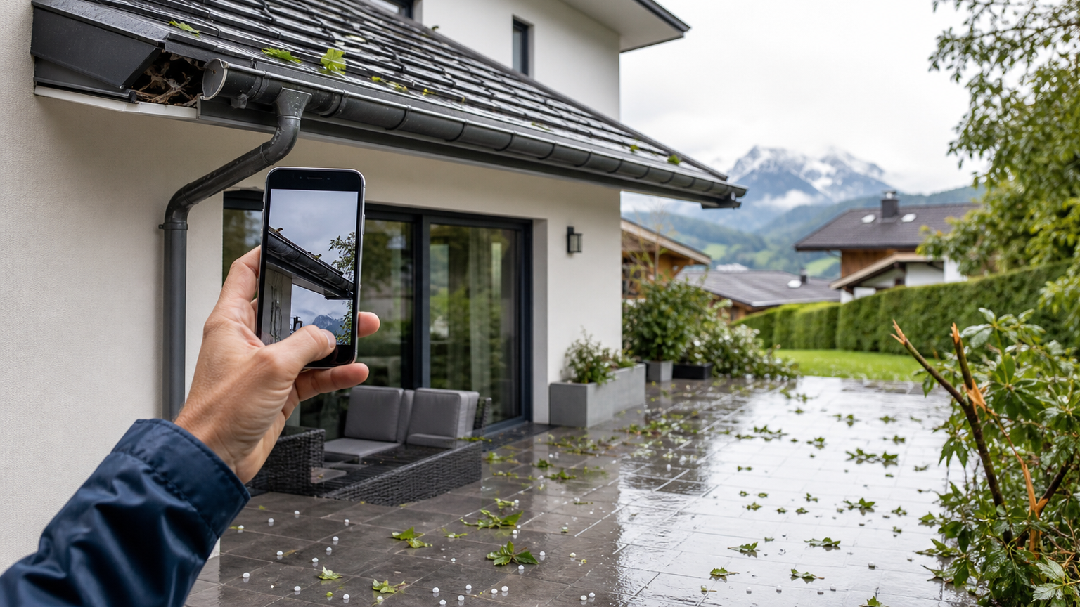 Unwetterschaden dokumentieren: Checkliste für die Versicherung in Österreich
