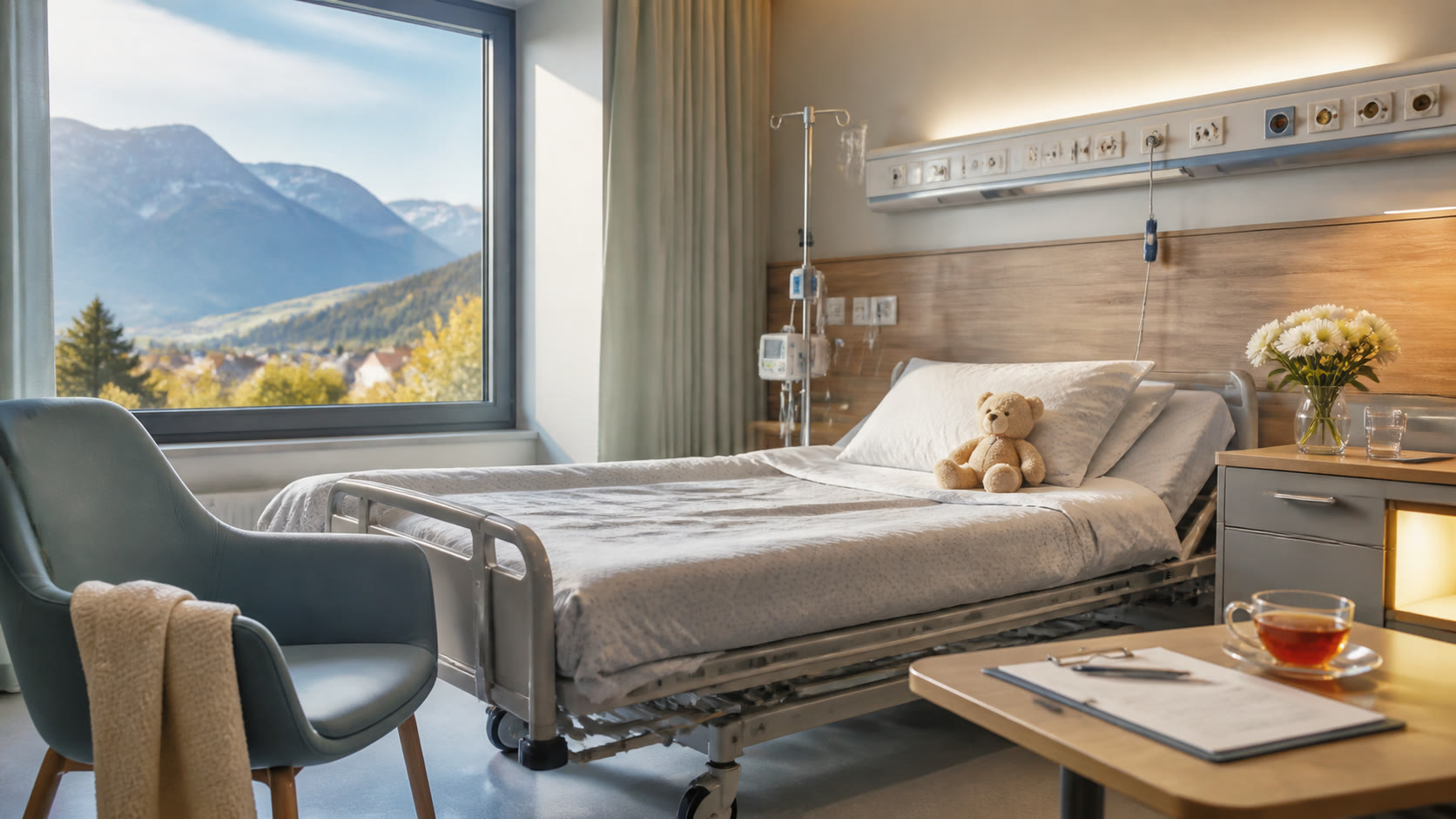 Begleitperson beim Kind im Krankenhaus: Welche Versicherung zahlt in Österreich?