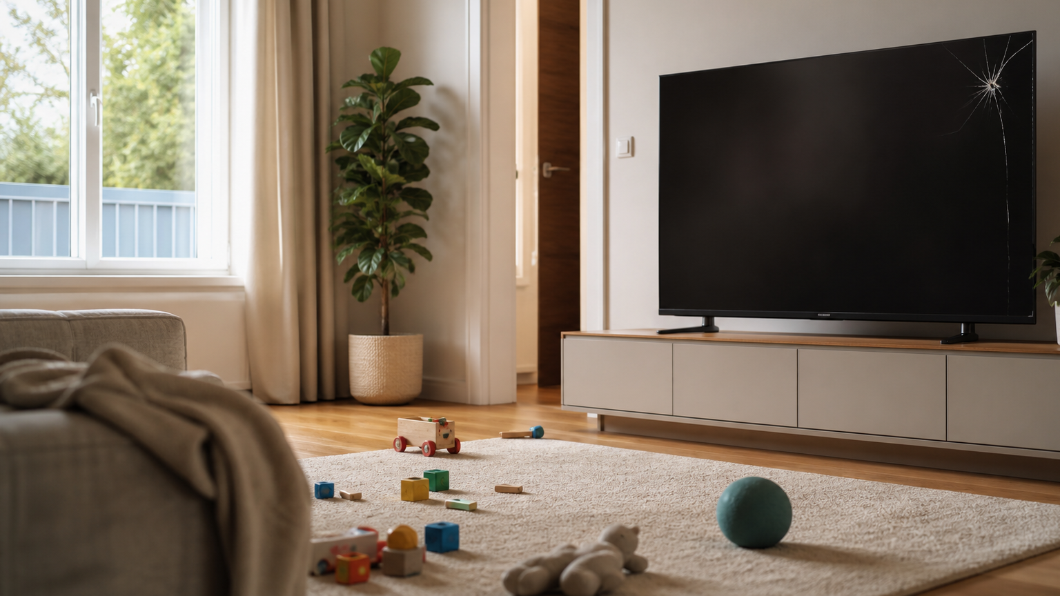 Besucherkind beschädigt Fernseher: Zahlt Haftpflicht oder Haushaltsversicherung in Österreich?