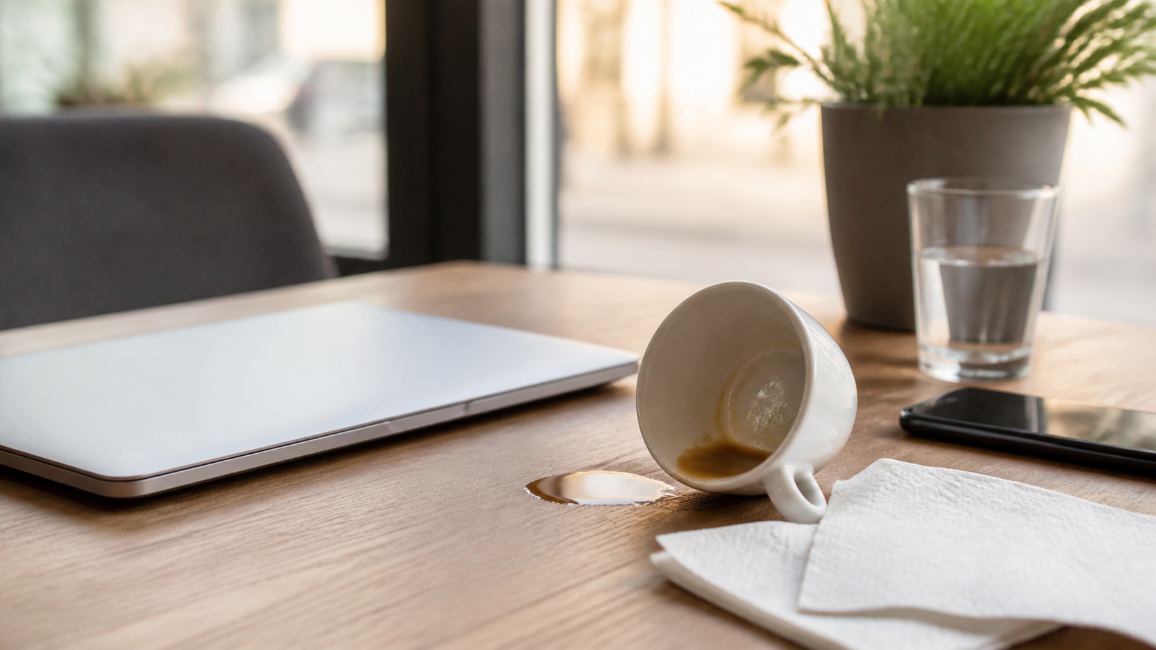 Kaffee über fremden Laptop geschüttet: Zahlt die Privathaftpflicht in Österreich?