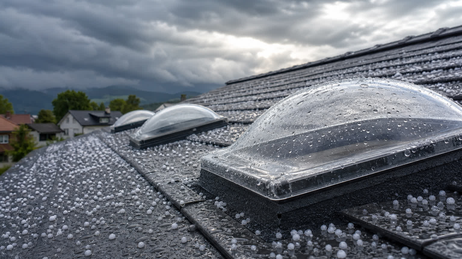 Lichtkuppel durch Hagel beschädigt: Welche Versicherung zahlt in Österreich?