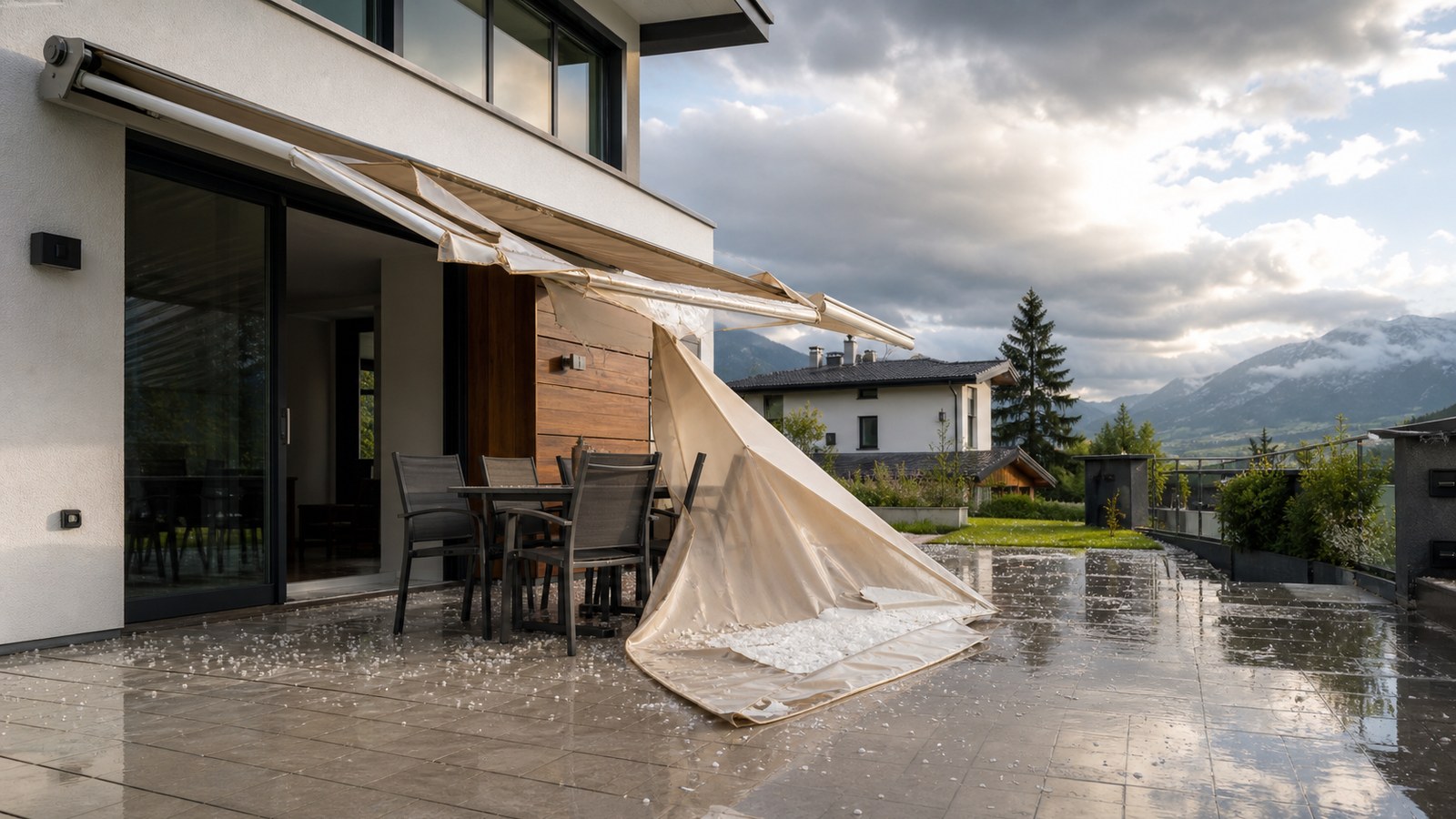 Markise durch Sturm oder Hagel beschädigt: Welche Versicherung zahlt in Österreich?