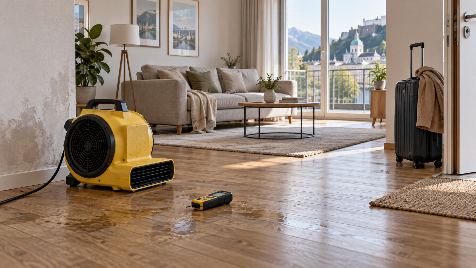 Wohnung nach Wasserschaden unbewohnbar: Zahlt die Haushaltsversicherung Hotel oder Ersatzwohnung in Österreich?